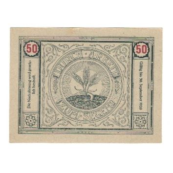 Billet, Autriche, Bischofstetten N.Ö. Gemeinde, 50 Heller, valeur faciale