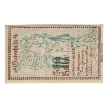 Banknote, Austria, Brunn an der Erlauf Gemeinde, 10 Heller, Texte 2, 1920