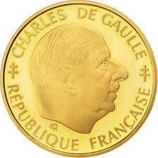 FRANCE, Charles de Gaulle, Franc, 1988, Paris, KM #963, MS(65-70), Nickel, 24,..