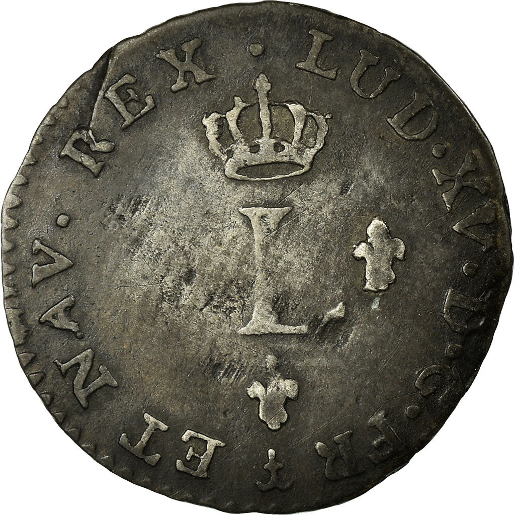Moneta, Francia, Louis XV, Sol ou « sou » en billon, Sol, 1740, Dijon, BB