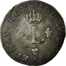 Moneta, Francia, Louis XV, Sol ou « sou » en billon, Sol, 1740, Dijon, BB