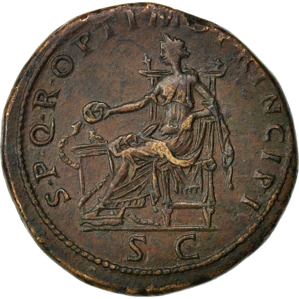 Trajan, Sestertius, Roma, SPL-, Bronzo, RIC:515