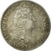 Moneda, Francia, Louis XIV, 1/4 Écu aux 8 L, 1/4 Ecu, 1691, Paris, MBC, Plata
