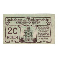 Banknote, Austria, Kremsmünster O.Ö. Marktgemeinde, 20 Heller, cochon, 1920