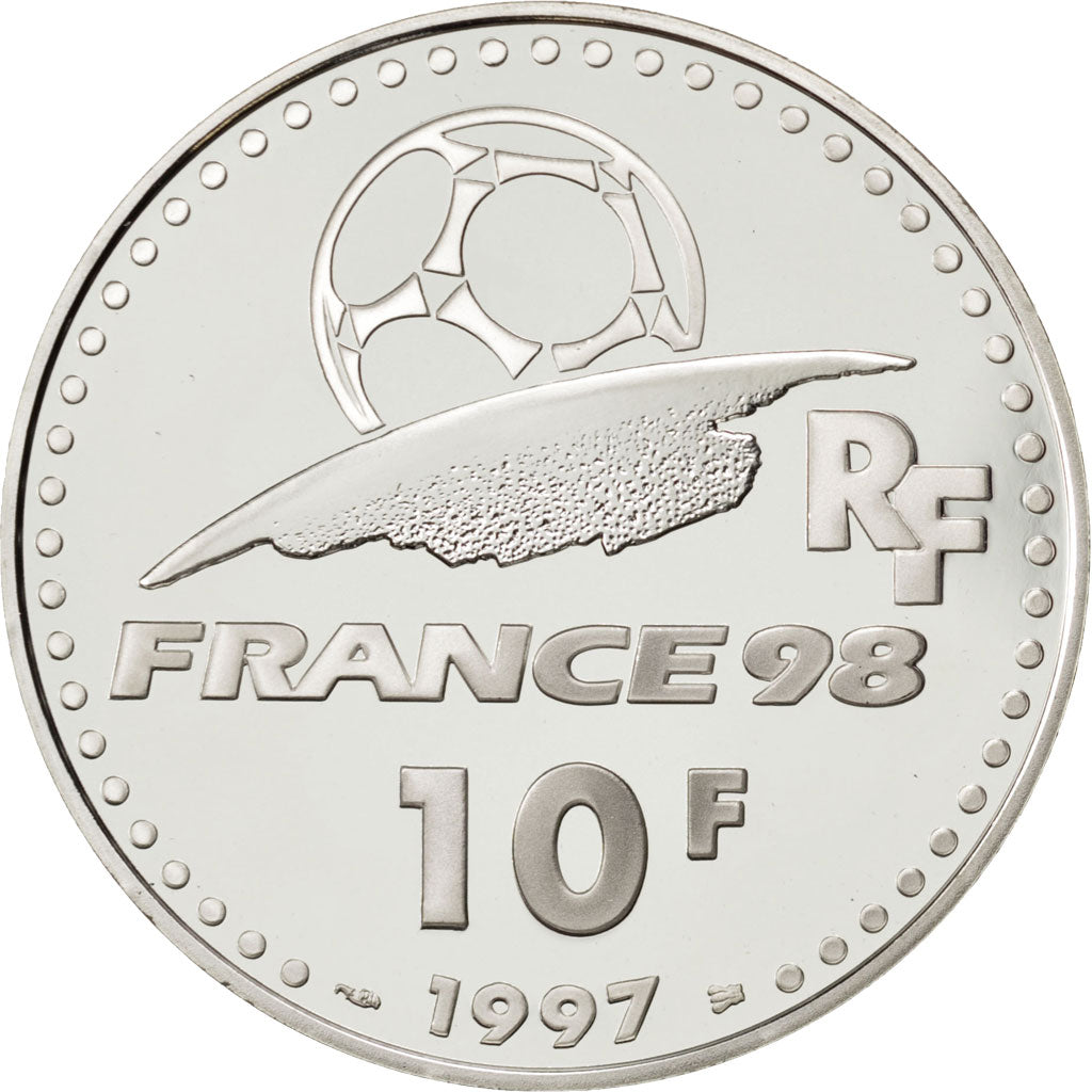 FRANCE, 10 Francs, 1997, KM #1161, MS(65-70), Silver, 22.20