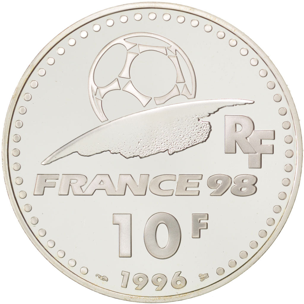 FRANCE, 10 Francs, 1996, KM #1144, MS(65-70), Silver, 22.20