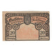 Billet, Autriche, Ardagger Markt N.Ö. Gemeinde, 20 Heller, texte 1, 1920