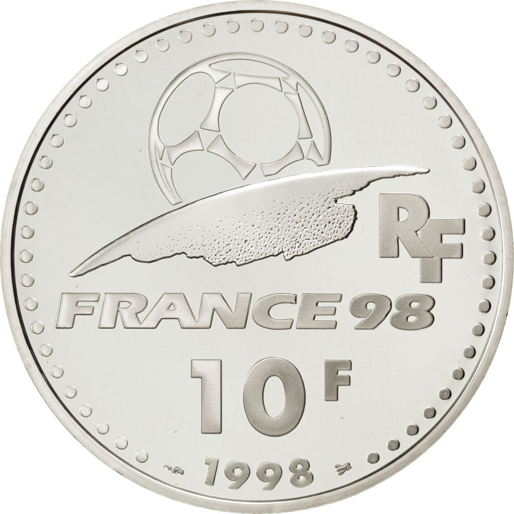 FRANCE, 10 Francs, 1998, KM #1162, MS(65-70), Silver, 22.20