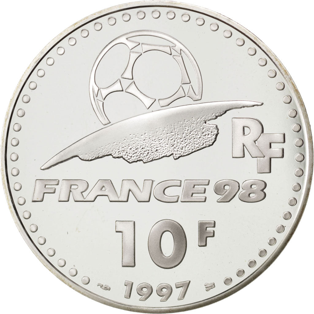 FRANCE, 10 Francs, 1997, KM #1163, MS(65-70), Silver, 22.20