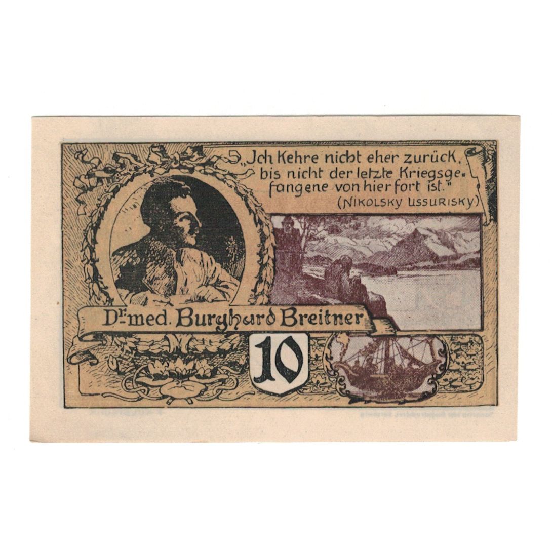 Banconote, Austria, Mattsee bei Salzburg Sbg. Gemeinde, 10 Heller, personnage
