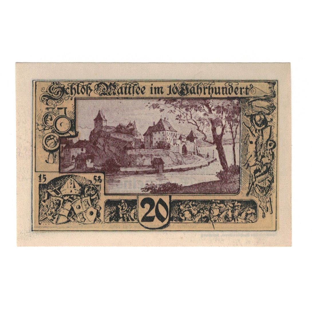Banknote, Austria, Mattsee bei Salzburg Sbg. Gemeinde, 20 Heller, paysage 1