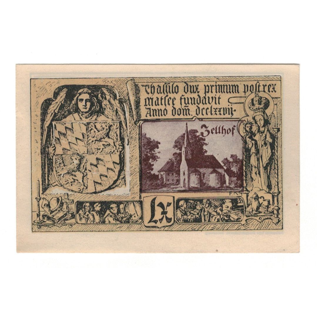 Banknote, Austria, Mattsee bei Salzburg Sbg. Gemeinde, 60 Heller, Eglise 1