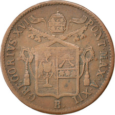 Coin, ITALIAN STATES, PAPAL STATES, Gregory XVI, Baiocco, 1842, Roma, EF(40-45)