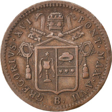 ITALIAN STATES, Mezzo (1/2) Baiocco, 1837, Bologne, KM #1319, AU(50-53),...