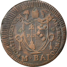 STATI ITALIANI, PAPAL STATES, Pius VII, Mezzo (1/2) Baiocco, 1802, BB, Rame,...