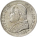 ITALIAN STATES, Lira, 1867, Roma, KM #1378, MS(63), Silver, 5.02