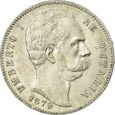 Monnaie, Italie, Umberto I, 5 Lire, 1879, Rome, SUP, Argent, KM:20