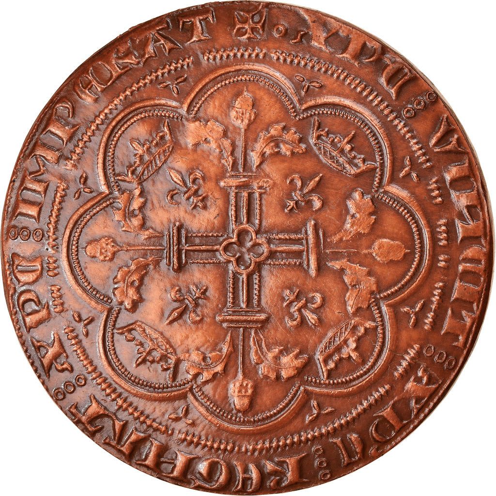 France, Medal, Reproduction, Couronne d'Or, Philippe VI, History, 1971, MS(63)