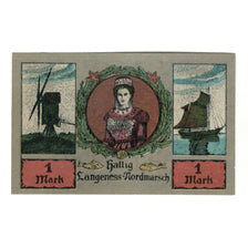 Banconote, Germania, Langeness-Nordmarsch Hallig, 1 Mark, Mobilier, 1921