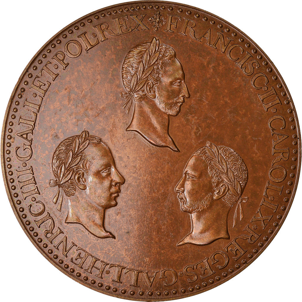 Frankrijk, Medaille, Henri III, François II, Charles IX, History, UNC-, Bronze