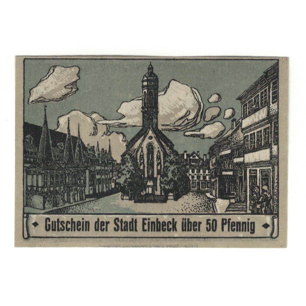 Banknote, Germany, Einbeck Stadt, 50 Pfennig, Batiment, 1920, 1920-12-20