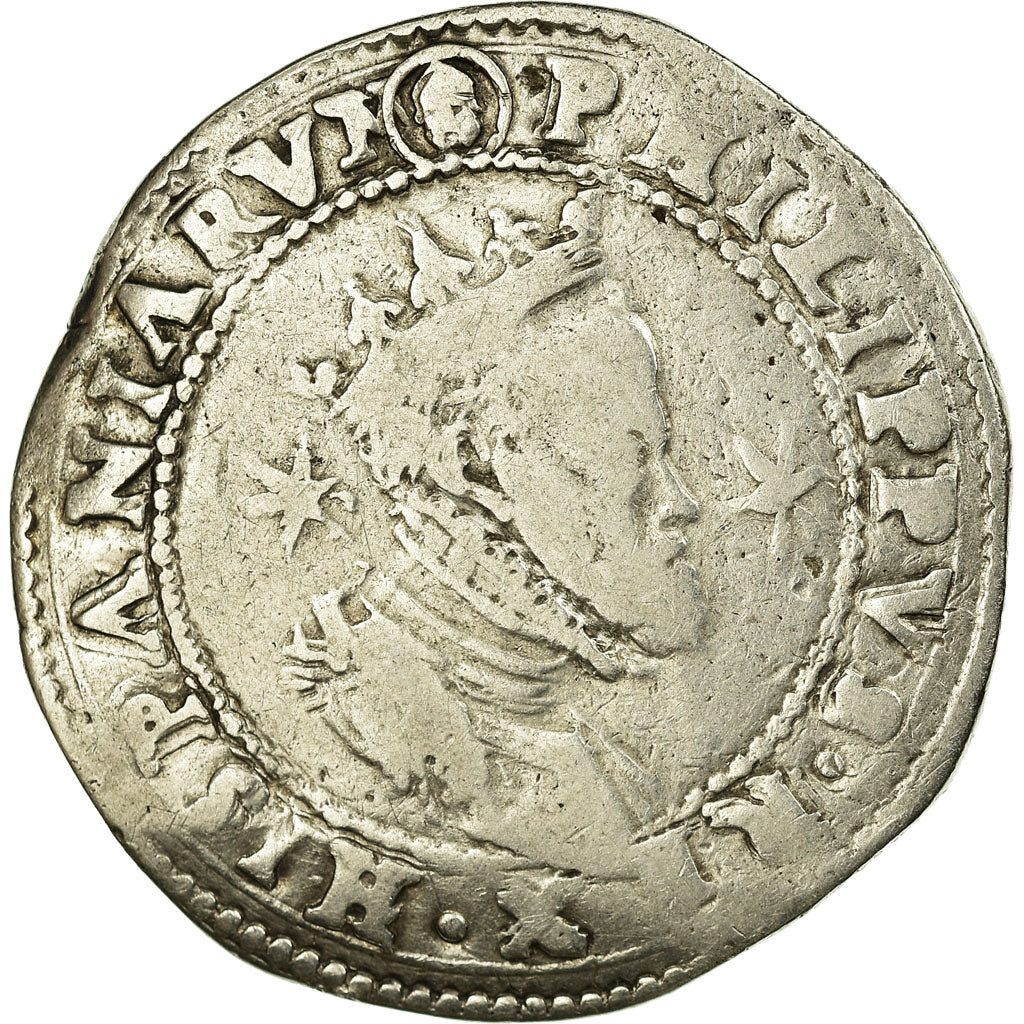 Coin, ITALIAN STATES, MILAN, Filippo II, 1/2 Scudo, VF(20-25), Silver