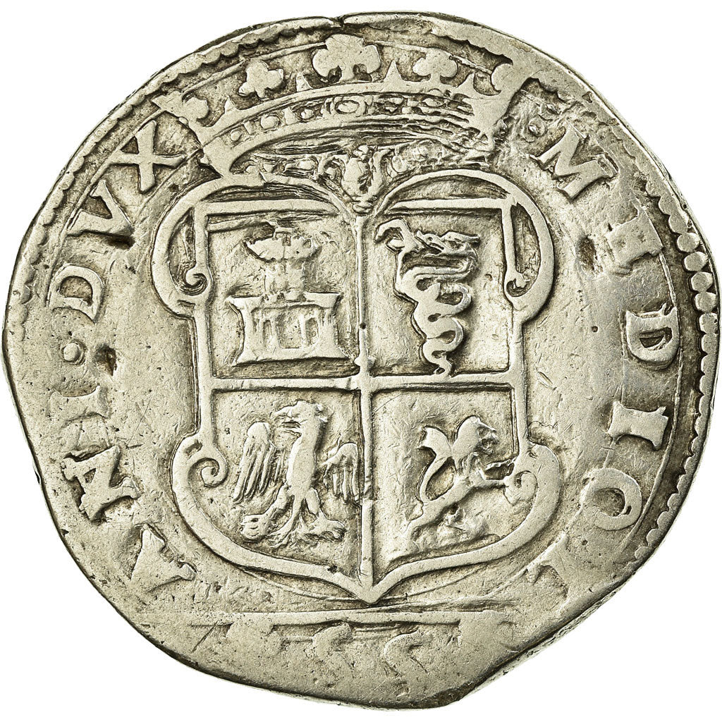 Coin, ITALIAN STATES, MILAN, Filippo II, 1/2 Scudo, VF(20-25), Silver