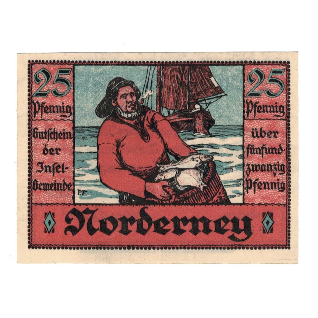 Banknote, Germany, Norderney Gemeinde, 25 Pfennig, Texte, 1921, 1921-05-14