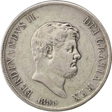 Coin, ITALIAN STATES, NAPLES, Ferdinando II, 120 Grana, 1855, EF(40-45), Silver