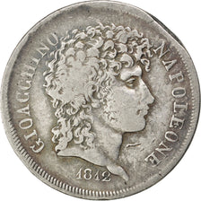 Coin, ITALIAN STATES, NAPLES, Joachim Murat, Lira, 1812, VF(20-25), Silver