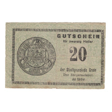 Banconote, Austria, Grein O.Ö. Stadtgemeinde, 20 Heller, Texte, 1920