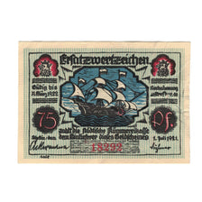 Banknote, Germany, Stettin Stadt, 75 Pfennig, personnage 1, 1922, 1921-07-01