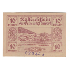 Banknote, Austria, Paudorf, Gemeinde, 10 Heller, Texte, 1920, 1920-12-31