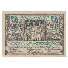 Banknote, Austria, Loich N.Ö. Gemeinde, 80 Heller, Texte 8, 1920, 1920-07-31