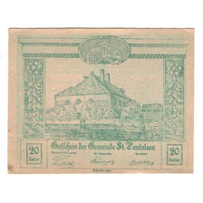 Banknote, Austria, St. Pantaleon N.Ö. Gemeinde, 20 Heller, personnage, 1920