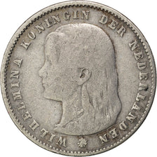 Coin, Netherlands, Wilhelmina I, 25 Cents, 1894, VF(20-25), Silver, KM:115
