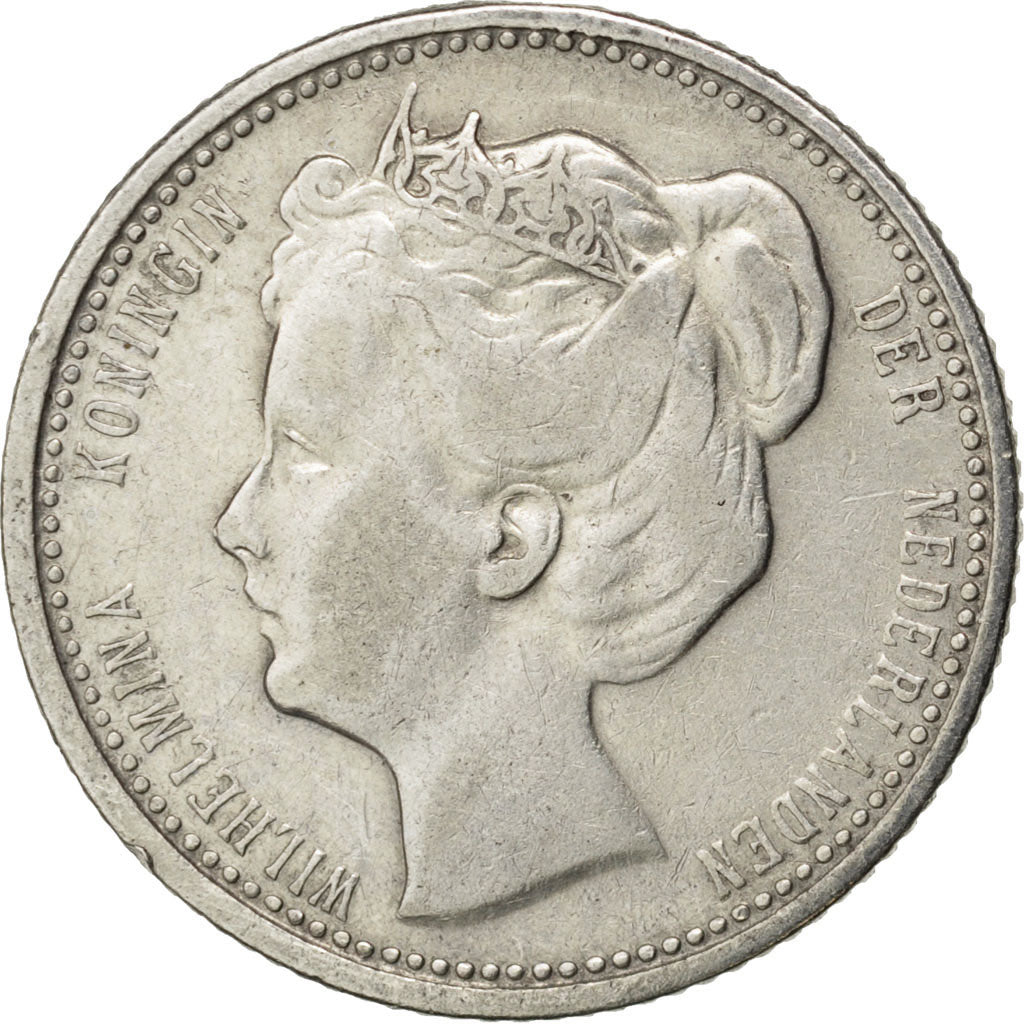 NETHERLANDS, 25 Cents, 1901, KM #120.2, EF(40-45), Silver, 19, 3.53
