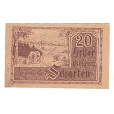 Banknot, Austria, Scharten O.Ö. Gemeinde, 20 Heller, Texte, 1920, 1920-05-02