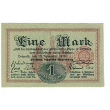 Banknote, Germany, Lippe Fürstlich Lippische Regierung in Detmold, 1 Mark