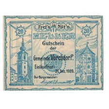 Geldschein, Österreich, Vorchdorf O.Ö. Gemeinde, 20 Heller, paysage, 1920