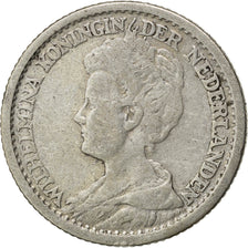Coin, Netherlands, Wilhelmina I, 25 Cents, 1915, VF(20-25), Silver, KM:146