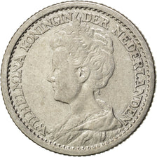 Coin, Netherlands, Wilhelmina I, 25 Cents, 1917, EF(40-45), Silver, KM:146