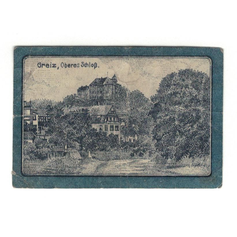 Banknote, Germany, Greiz, Bank für Handel und Industrie, 10 Pfennig, paysage