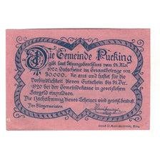 Banknote, Austria, Pucking O.Ö. Gemeinde, 10 Heller, paysage, 1920, 1920-12-31