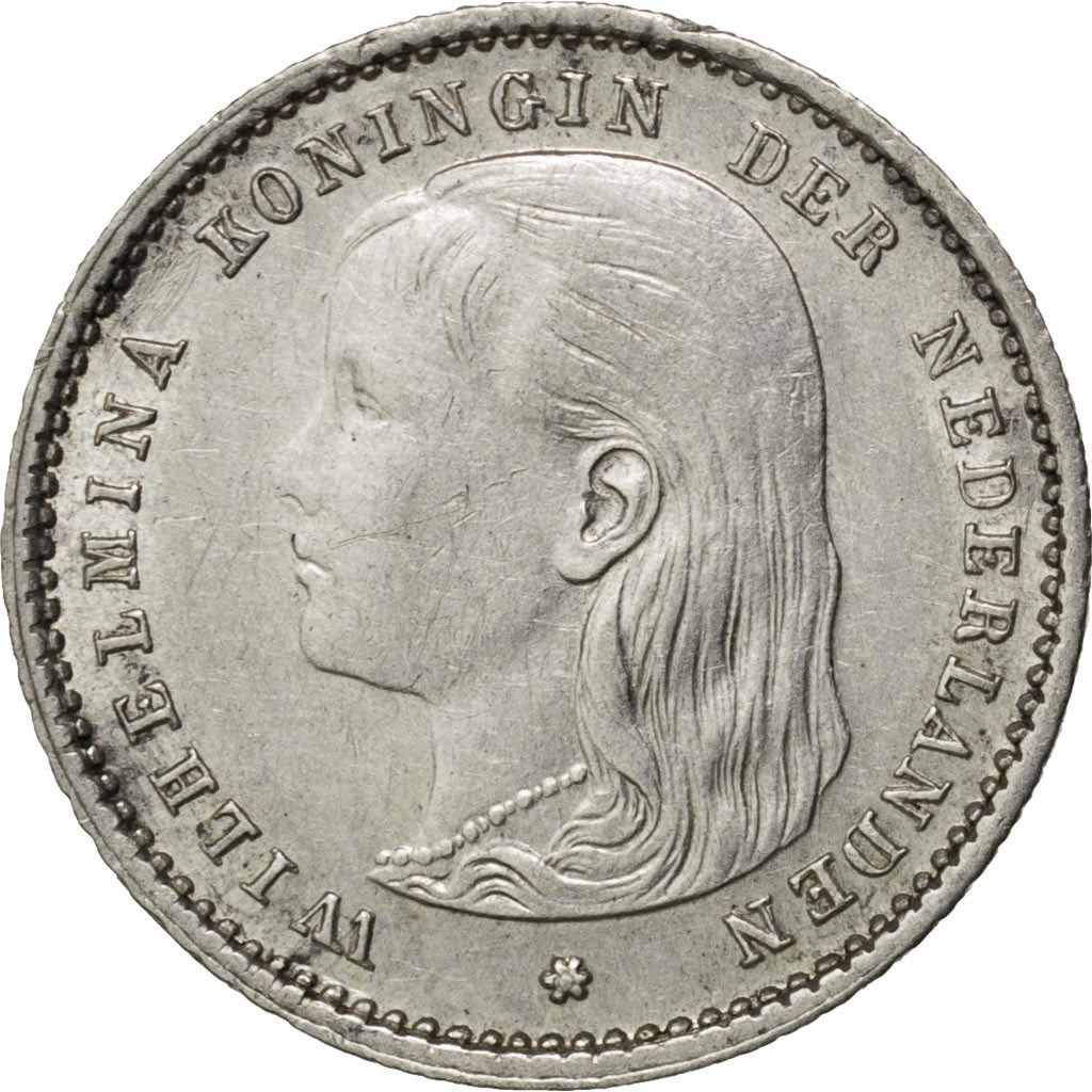 Monnaie, Pays-Bas, Wilhelmina I, 10 Cents, 1893, TTB+, Argent, KM:116