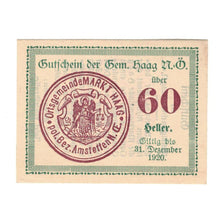 Banknote, Austria, Haag-Marktgemeinde N.Ö. Marktgemeinde, 60 Heller, Texte