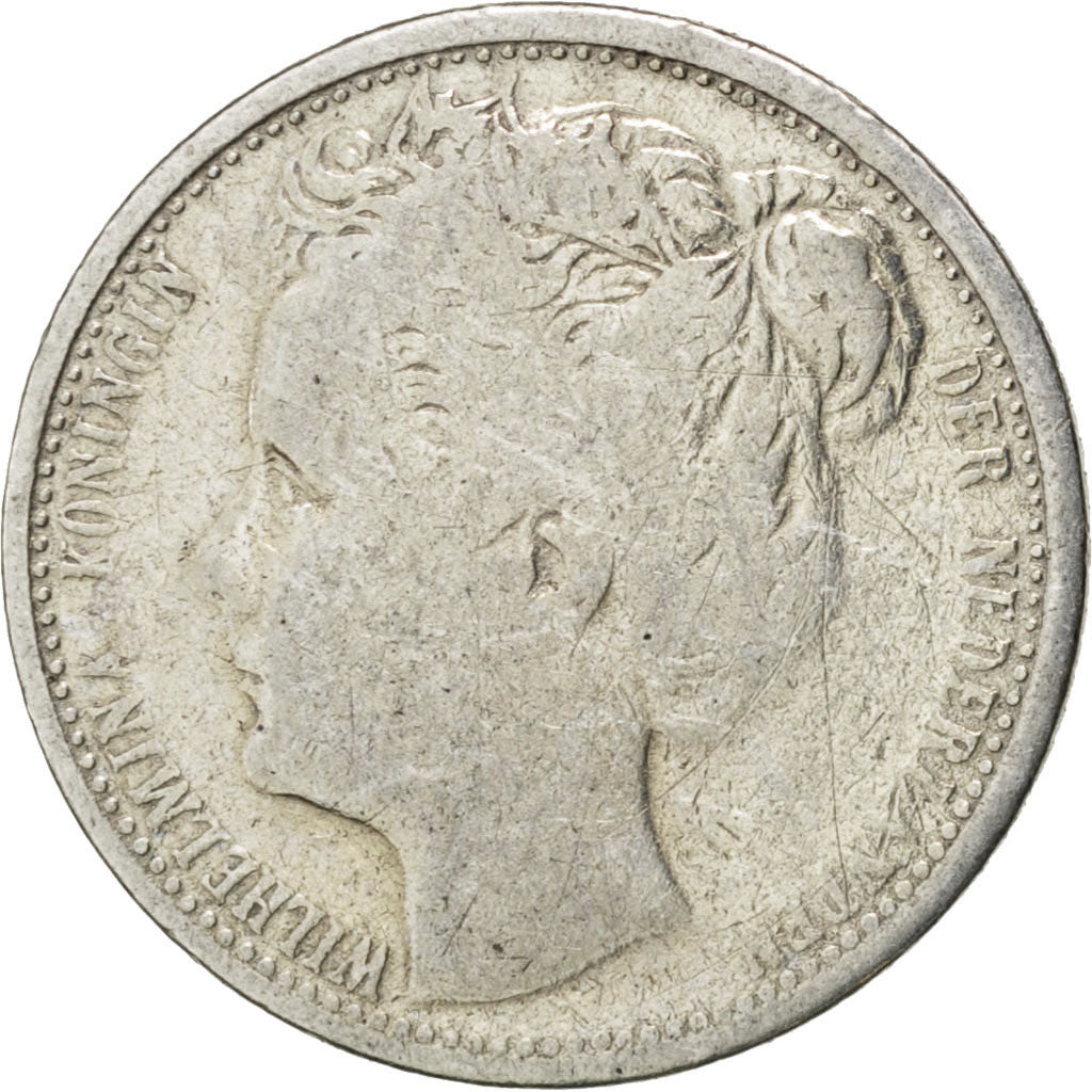 NETHERLANDS, 10 Cents, 1903, KM #135, F(12-15), Silver, 15, 1.35