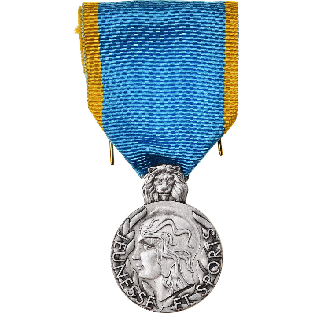 France, Jeunesse et Sport, Pax et Labor, Médaille, Non circulé, Silvered