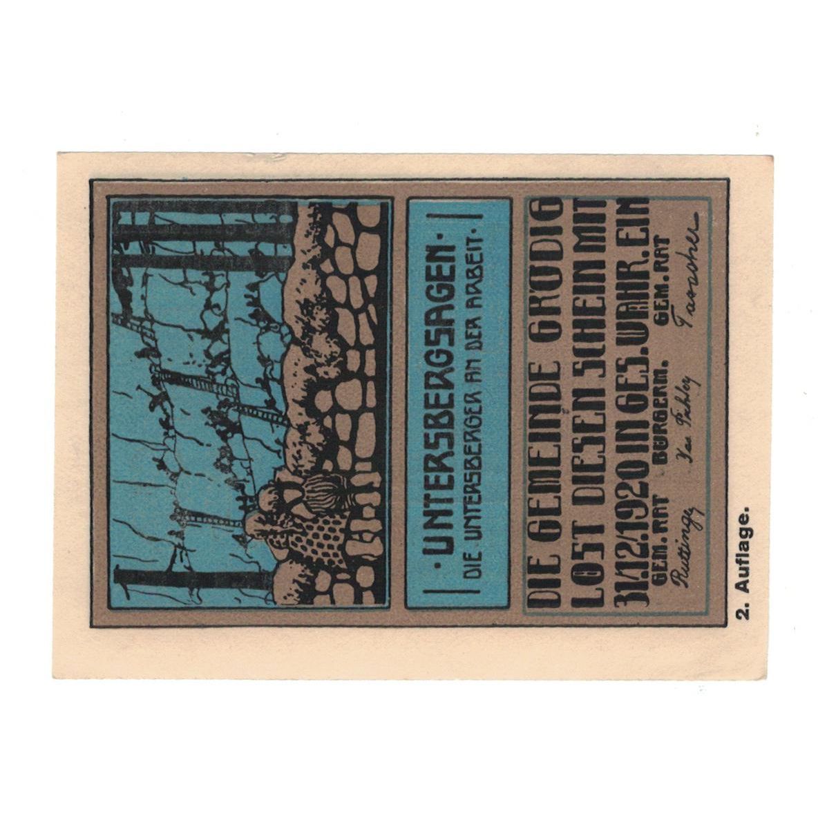 Geldschein, Österreich, Grödig sbg. Gemeinde, 30 Heller, enfants, 1920