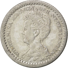 NETHERLANDS, 10 Cents, 1911, KM #145, EF(40-45), Silver, 15, 1.37